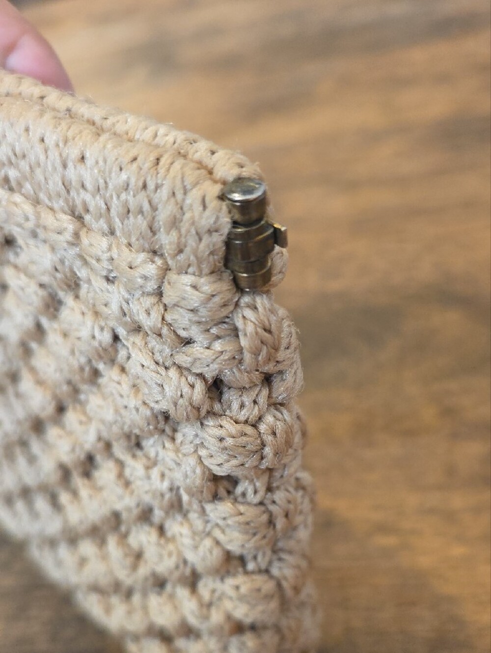 Cream Crochet Clutch Bag - Picture 4 of 8